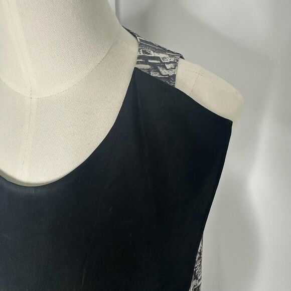 3.1 Phillip Lim Black Silk Shift Architectural Print Dress – Size 2 - Picture 5 of 10